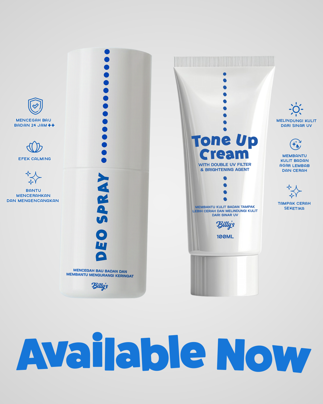 Available Now Deo spray & Tone Up Cream